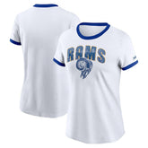 Women's Rewind Ringer T-Shirt - Los Angeles Rams T-shirts