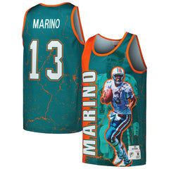 Dan Marino 1990 Player Burst Tank Top - Miami Dolphins Tops