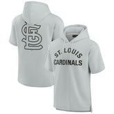 Gray St. Louis Cardinals Fanatics Unisex Elements Super Soft Fleece Short Sleeve Pullover Hoodie