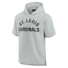 Gray St. Louis Cardinals Fanatics Unisex Elements Super Soft Fleece Short Sleeve Pullover Hoodie