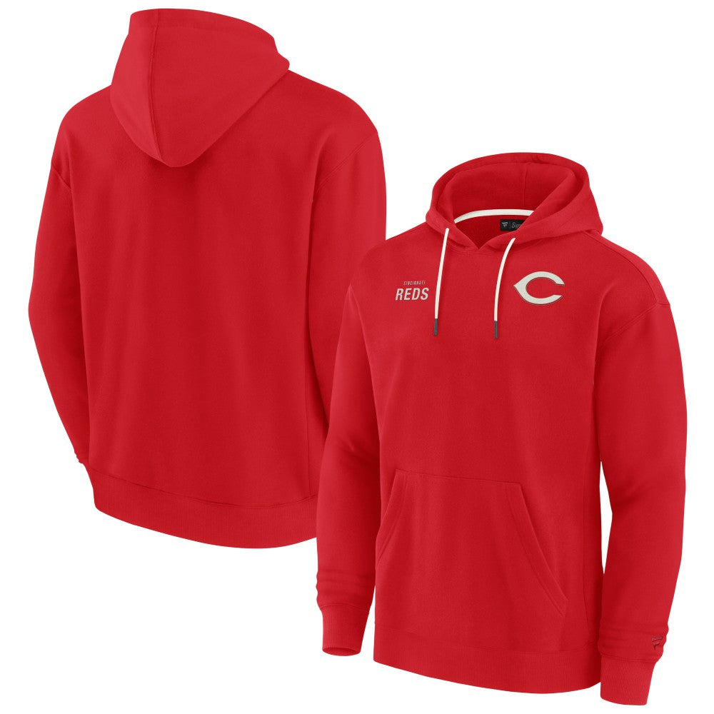 Red Cincinnati Reds Fanatics Unisex Elements Super Soft Fleece Pullover Hoodie