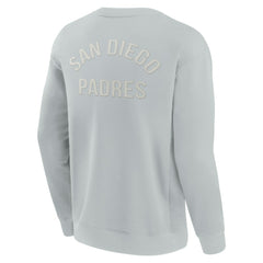 Gray San Diego Padres Fanatics Unisex Super Soft Pullover Crew Sweatshirt