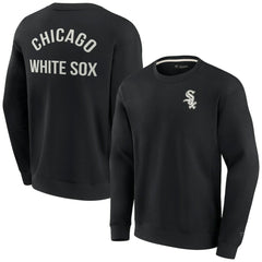 Black Chicago White Sox Fanatics Unisex Super Soft Pullover Crew Sweatshirt