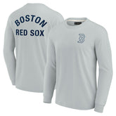 Gray Boston Red Sox Fanatics Unisex Elements Super Soft Long Sleeve T-Shirt
