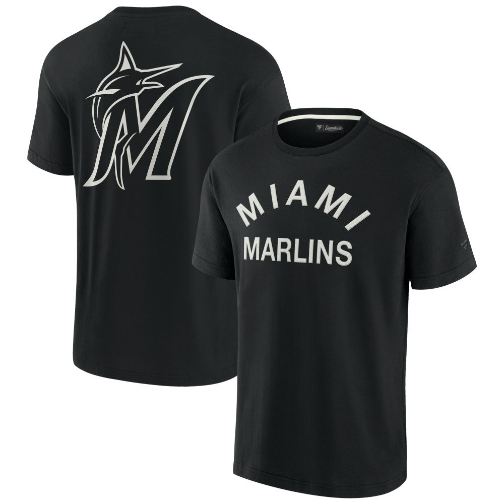 Black Miami Marlins Fanatics Unisex Elements Super Soft Short Sleeve T-Shirt