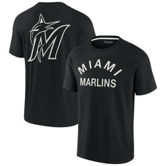 Black Miami Marlins Fanatics Unisex Elements Super Soft Short Sleeve T-Shirt