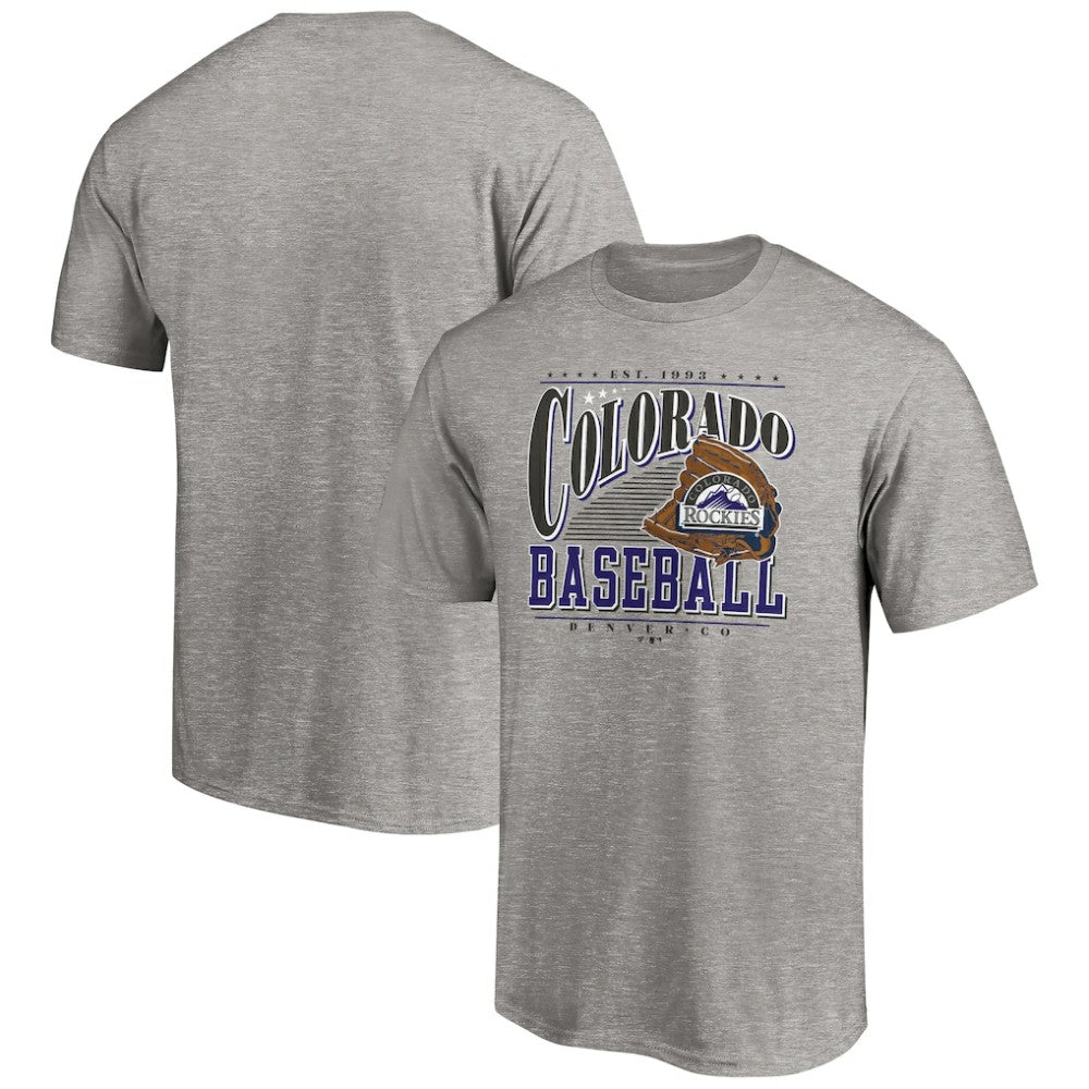 Heather Gray Colorado Rockies Cooperstown Collection Winning Time T-Shirt