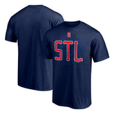 Navy St. Louis Cardinals Paint the Black T-Shirt