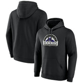 Black Colorado Rockies Cooperstown Collection Pullover Hoodie