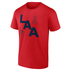 Red Los Angeles Angels Record Shattered T-Shirt