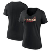 Black Arizona Diamondbacks Women's Back In Business V-Neck T-Shirt