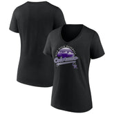 Black Colorado Rockies Women's One Champion V-Neck T-Shirt