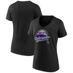 Black Colorado Rockies Women's One Champion V-Neck T-Shirt