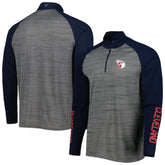 Heather Gray Cleveland Guardians Levelwear Vandal Raglan Quarter-Zip Top
