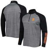 Heather Gray San Francisco Giants Levelwear Vandal Raglan Quarter-Zip Top