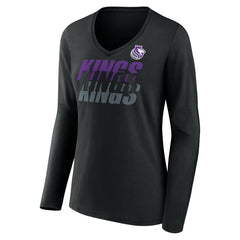 Portland Trail Blazers Women's Tumble V-Neck Long Sleeve T-Shirt