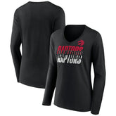 Toronto Raptors Women's Tumble V-Neck Long Sleeve T-Shirt