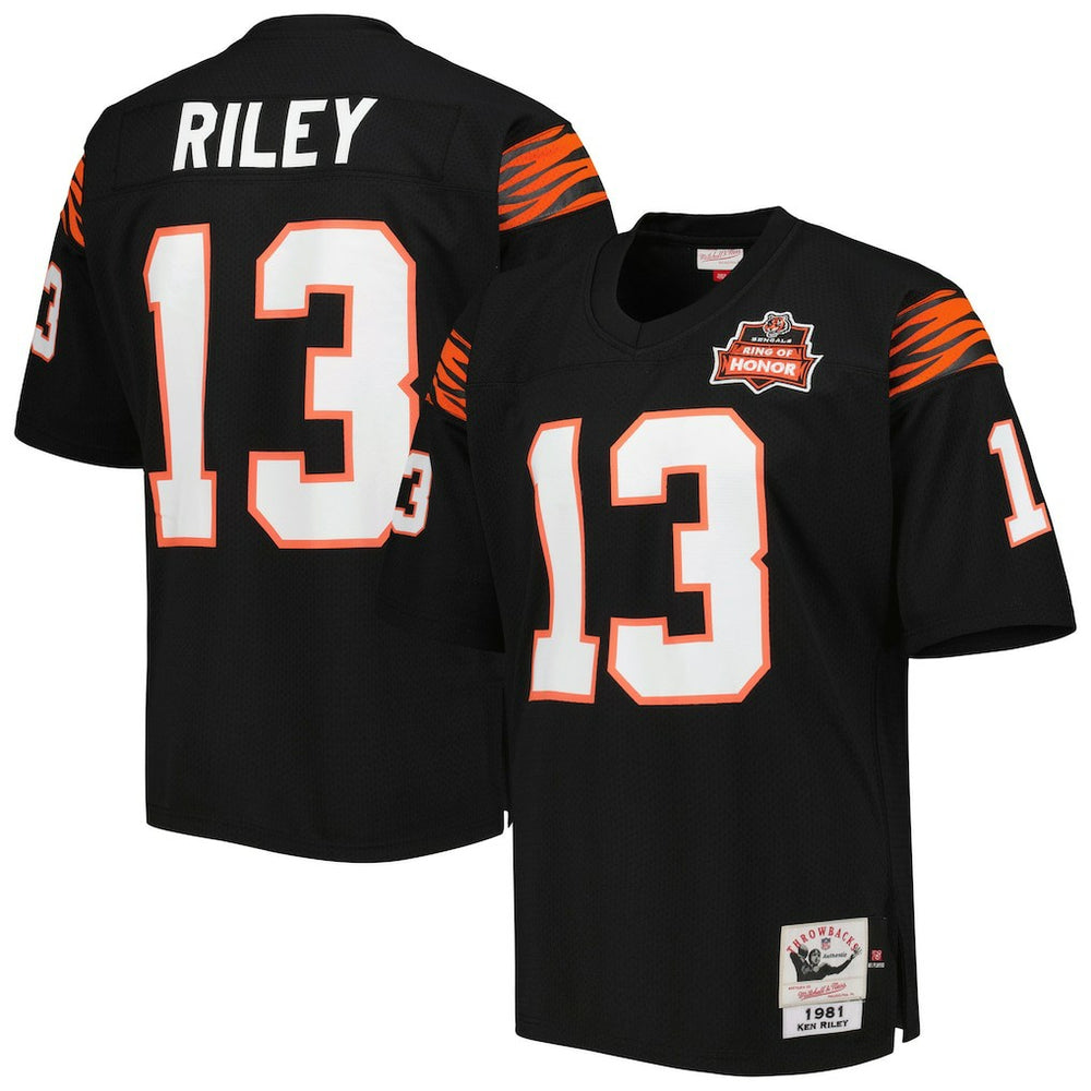 Ken Riley 1981 Authentic Throwback Retired Player Jersey - Cincinnati Bengals Jerseys