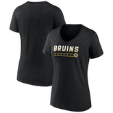 NHL Boston Bruins Women's Primary Play V-Neck T-Shirt