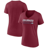 NHL Colorado Avalanche Women's Primary Play V-Neck T-Shirt