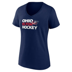 NHL Columbus Blue Jackets Women's Active Edge V-Neck T-Shirt