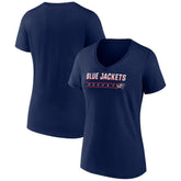 NHL Columbus Blue Jackets Women's Primary Play V-Neck T-Shirt