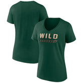 NHL Minnesota Wild Women's Primary Play V-Neck T-Shirt