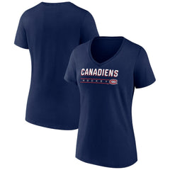 NHL Montreal Canadiens Women's Primary Play V-Neck T-Shirt