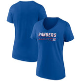 NHL New York Rangers Women's Primary Play V-Neck T-Shirt