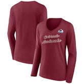 NHL Colorado Avalanche Women's Forge Long Sleeve V-Neck T-Shirt