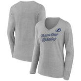 NHL Tampa Bay Lightning Women's Forge Long Sleeve V-Neck T-Shirt