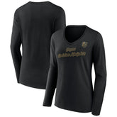 NHL Vegas Golden Knights Women's Forge Long Sleeve V-Neck T-Shirt