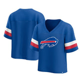 Women's Established Jersey Cropped V-Neck T-Shirt - Buffalo Bills T-shirts