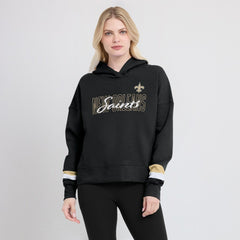 Women's Over Under Pullover Hoodie - New Orleans Saints Hoodies