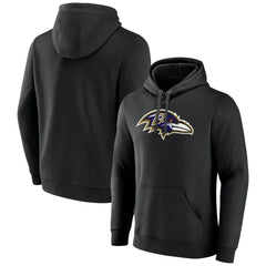 Primary Team Logo Fitted Pullover Hoodie - Baltimore Ravens Hoodies