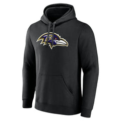 Primary Team Logo Fitted Pullover Hoodie - Baltimore Ravens Hoodies