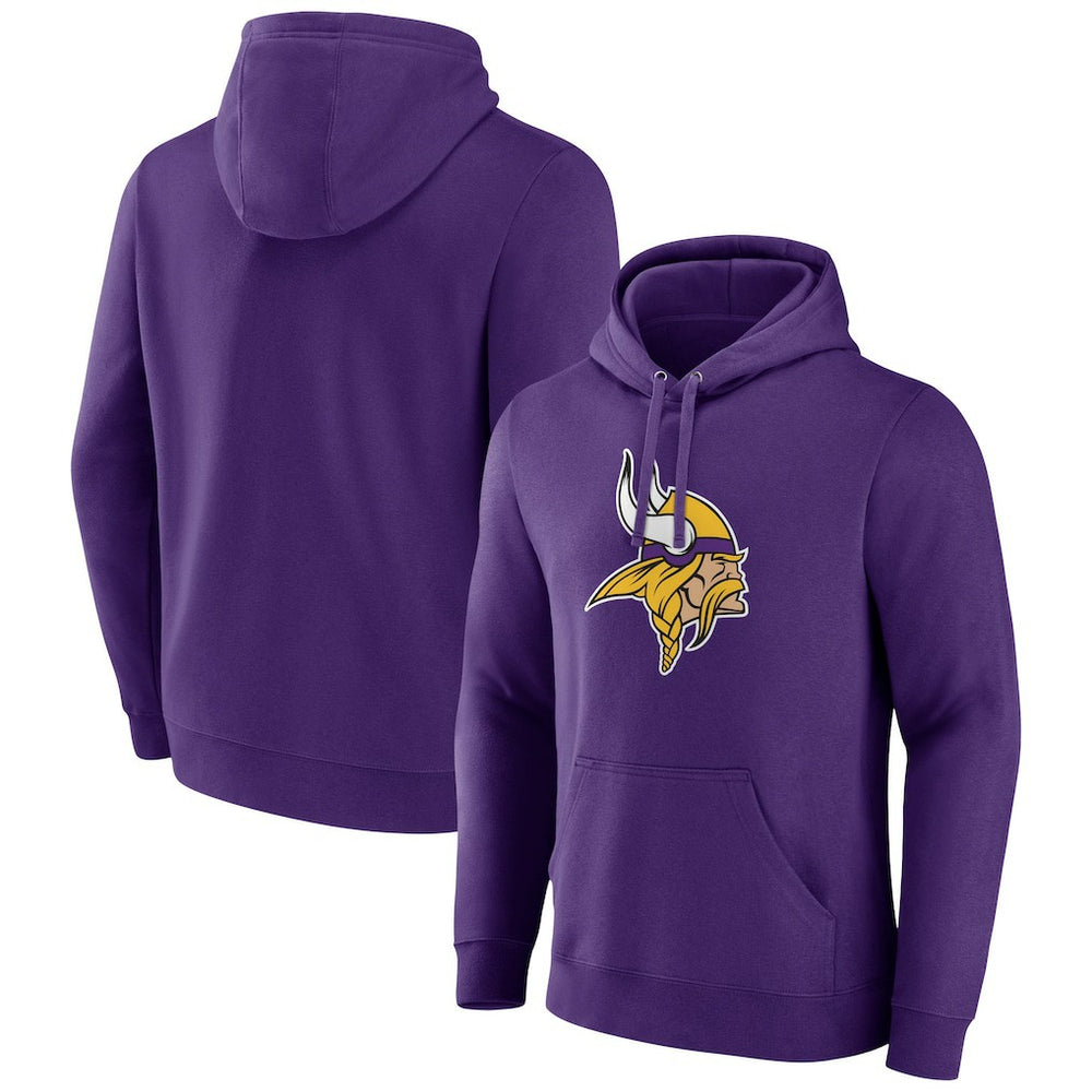 Primary Team Logo Fitted Pullover Hoodie - Minnesota Vikings Hoodies