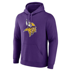 Primary Team Logo Fitted Pullover Hoodie - Minnesota Vikings Hoodies