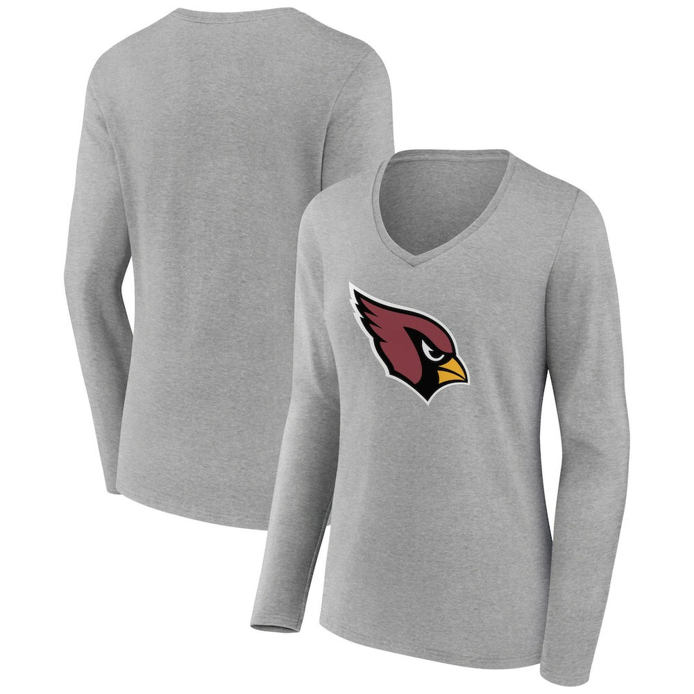 Women's Primary Team Logo Long Sleeve V-Neck T-Shirt - Arizona Cardinals T-shirts