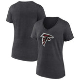 Women's Primary Team Logo V-Neck T-Shirt - Atlanta Falcons T-shirts