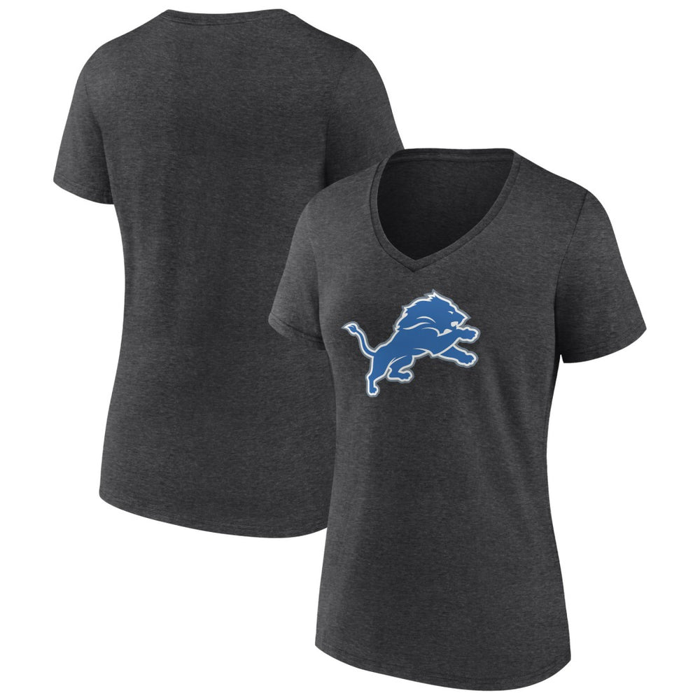 Women's Primary Team Logo V-Neck T-Shirt - Detroit Lions T-shirts
