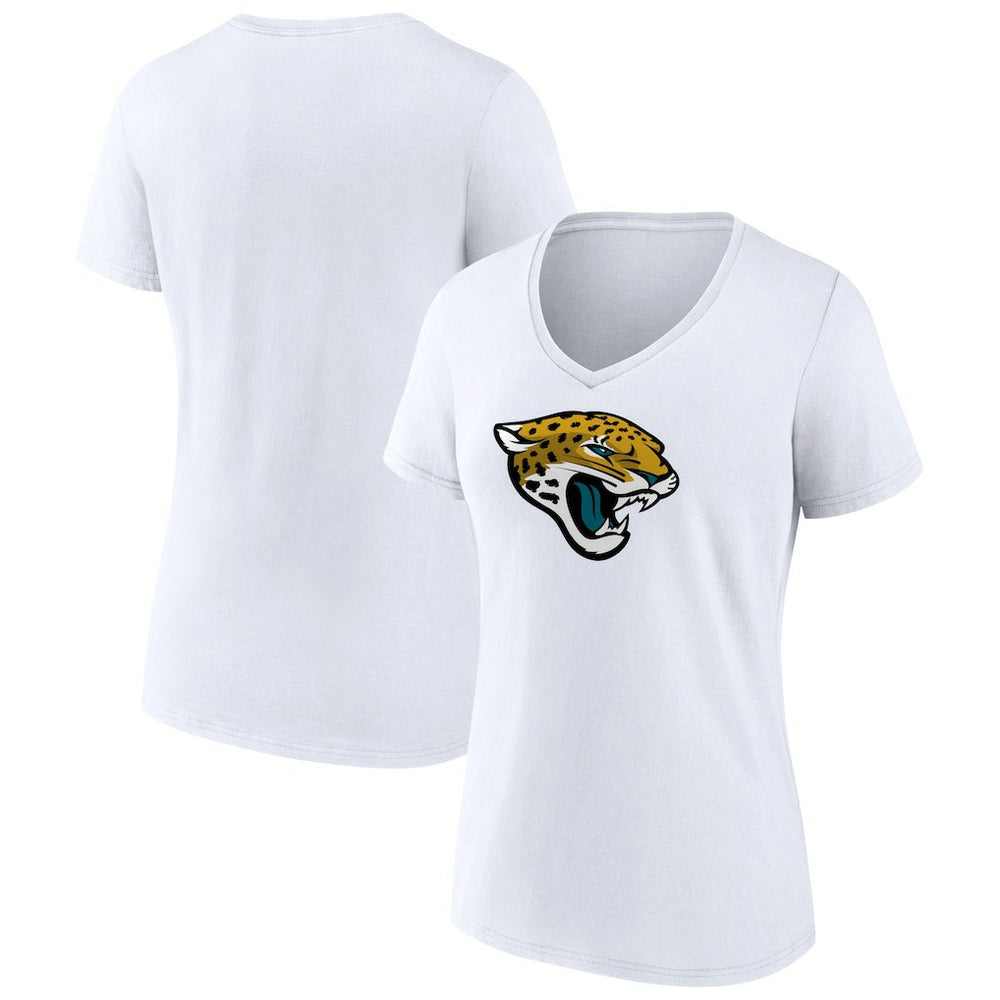Women's Primary Team Logo V-Neck T-Shirt - Jacksonville Jaguars T-shirts