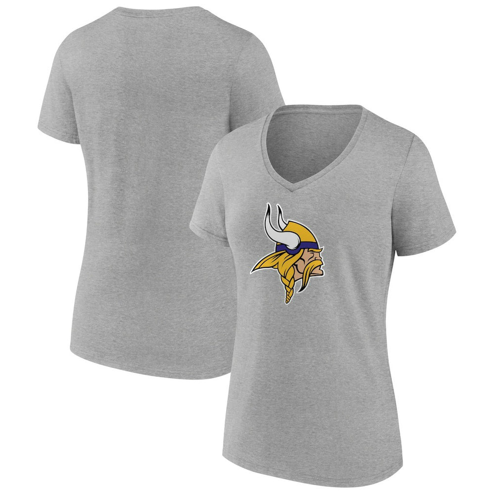 Women's Primary Team Logo V-Neck T-Shirt - Minnesota Vikings T-shirts