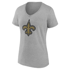 Women's Primary Team Logo V-Neck T-Shirt - New Orleans Saints T-shirts