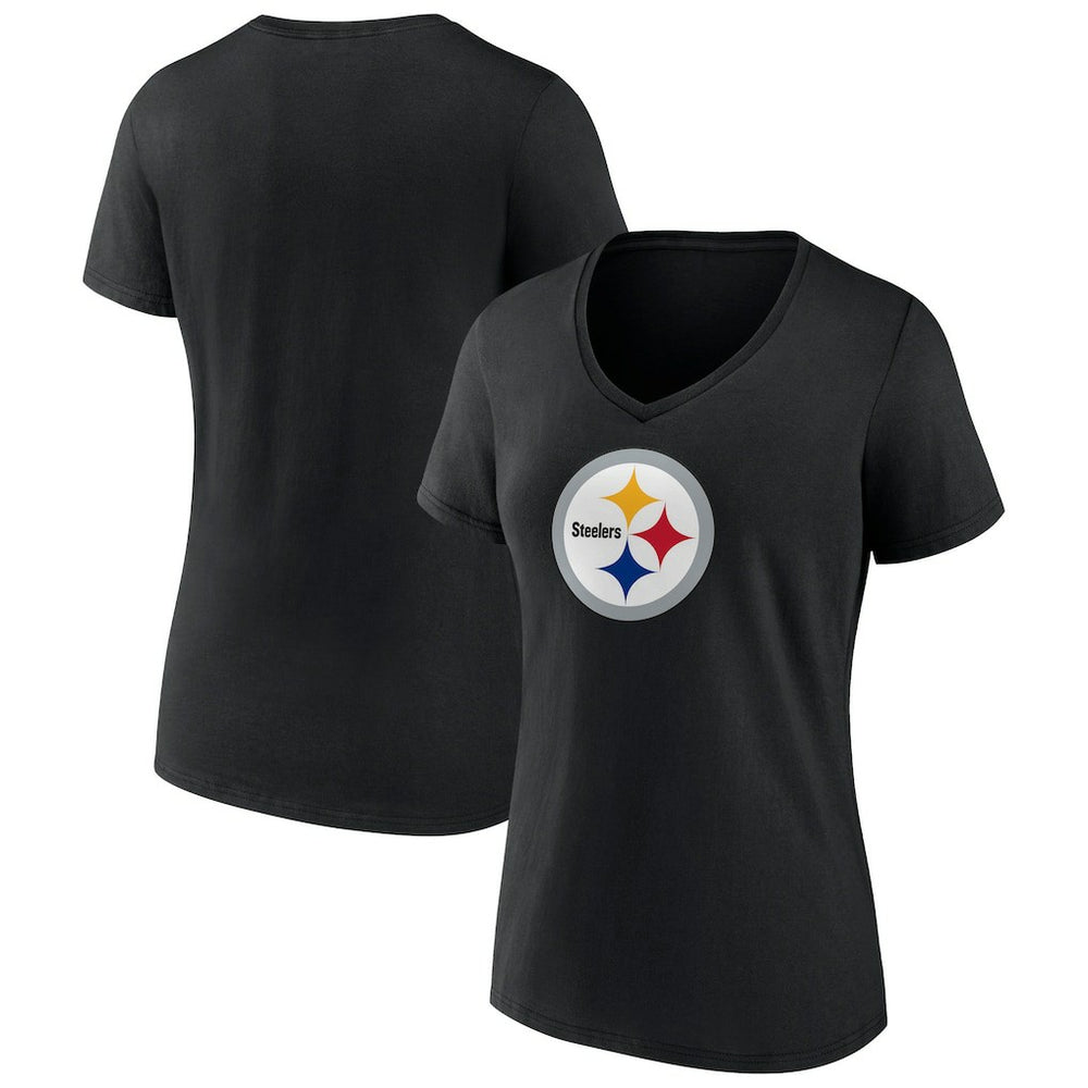 Women's Primary Team Logo V-Neck T-Shirt - Pittsburgh Steelers T-shirts
