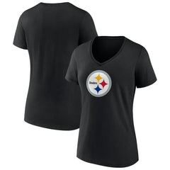 Women's Primary Team Logo V-Neck T-Shirt - Pittsburgh Steelers T-shirts