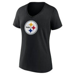 Women's Primary Team Logo V-Neck T-Shirt - Pittsburgh Steelers T-shirts