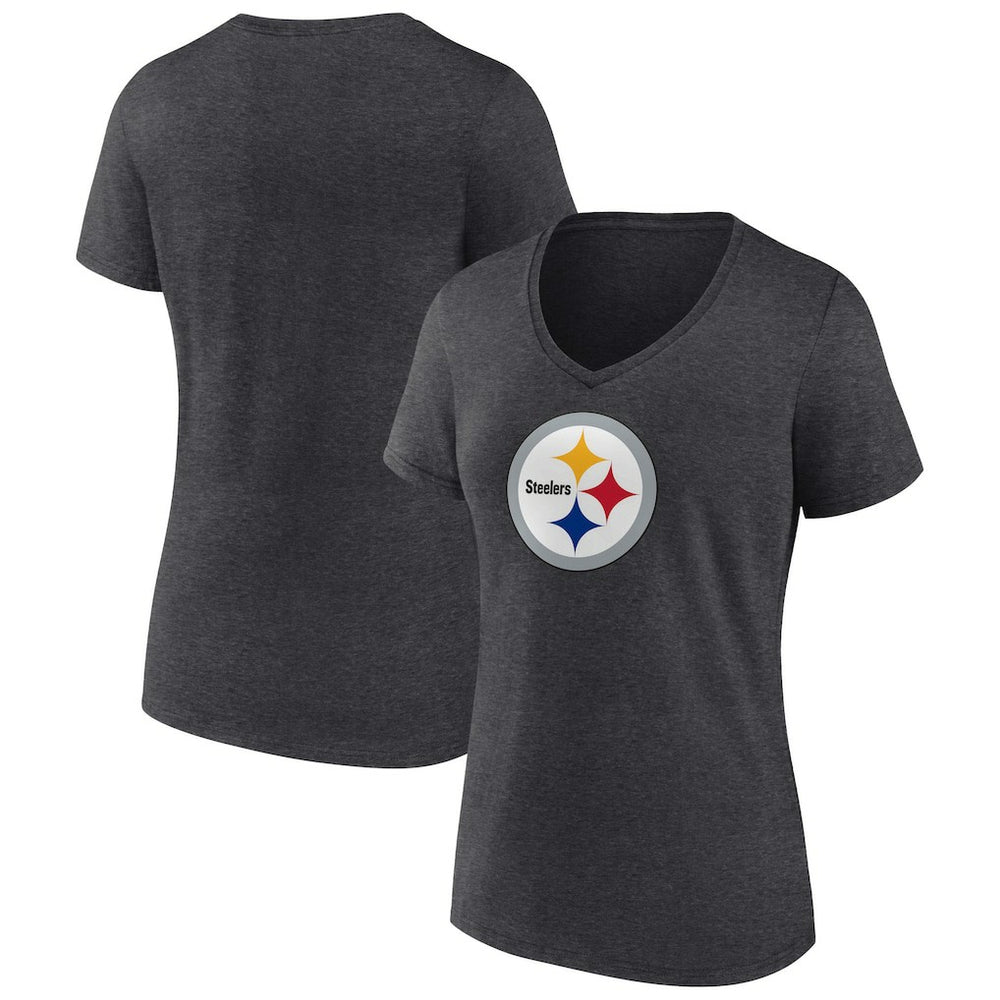 Women's Primary Team Logo V-Neck T-Shirt - Pittsburgh Steelers T-shirts