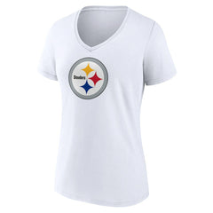 Women's Primary Team Logo V-Neck T-Shirt - Pittsburgh Steelers T-shirts
