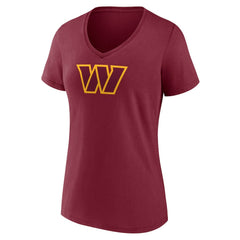 Women's Primary Team Logo V-Neck T-Shirt - Washington Commanders T-shirts